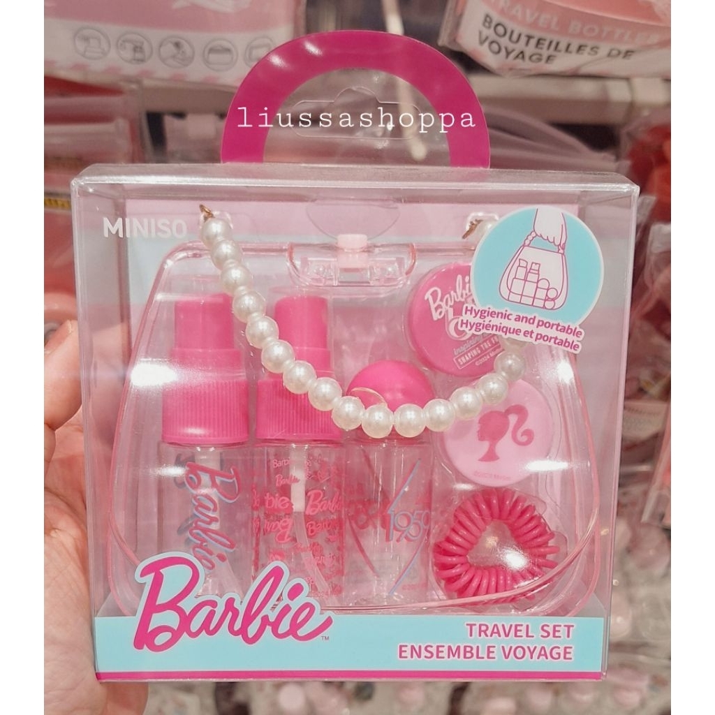 Travel Kit Miniso - Barbie Shining Collection Travel Set in Handbag Shaped Case (7 pcs)