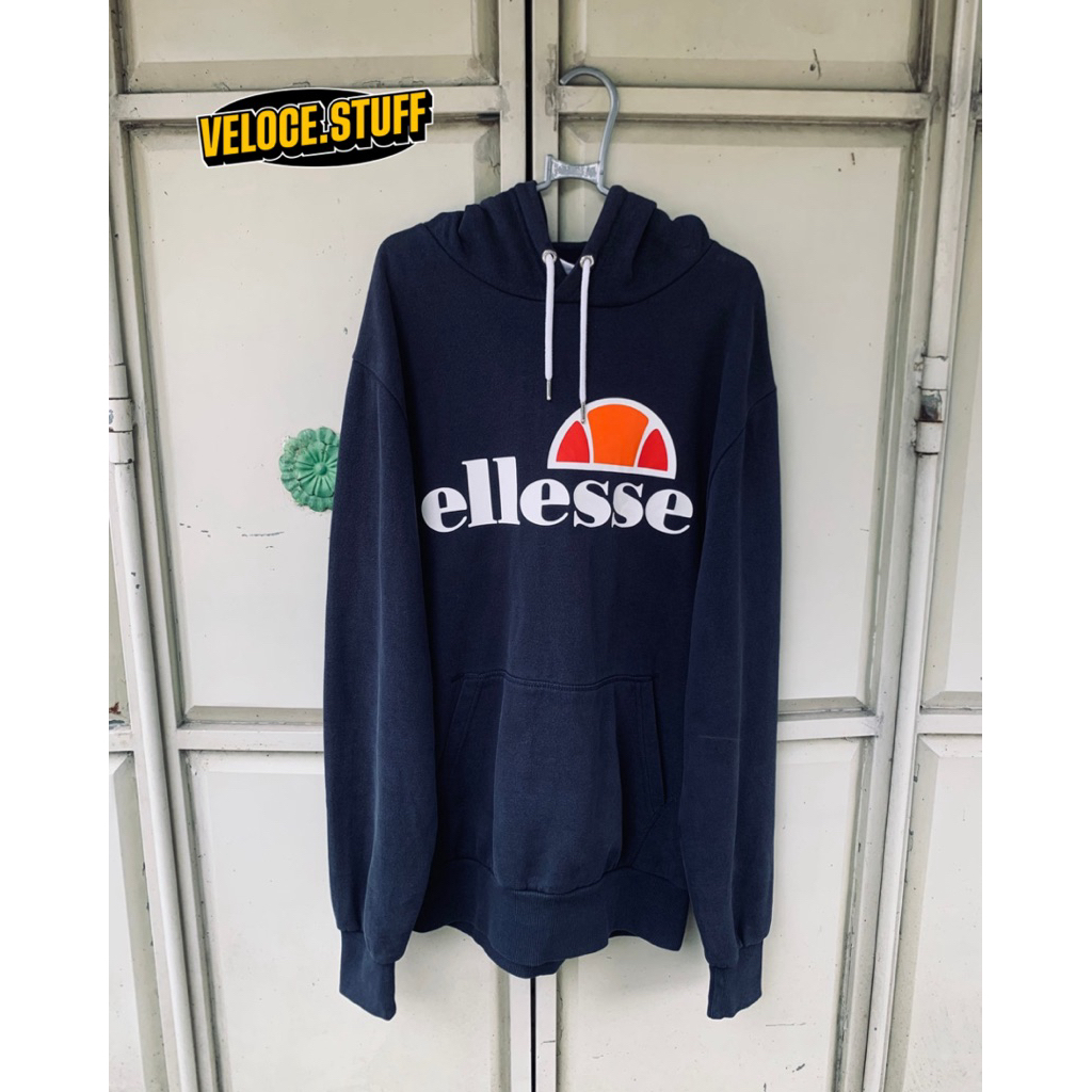 Hoodie ellesse big logo navy