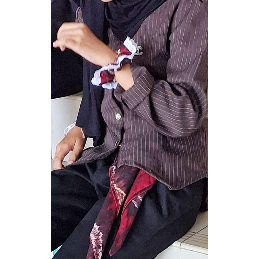 SCRUNCHIES SASIRANGAN BANJARMASIN KATUN SATIN SCRUNCHIE IKAT RAMBUT SCRUNCHIE HIJAB SCRUNCHIE TILE S