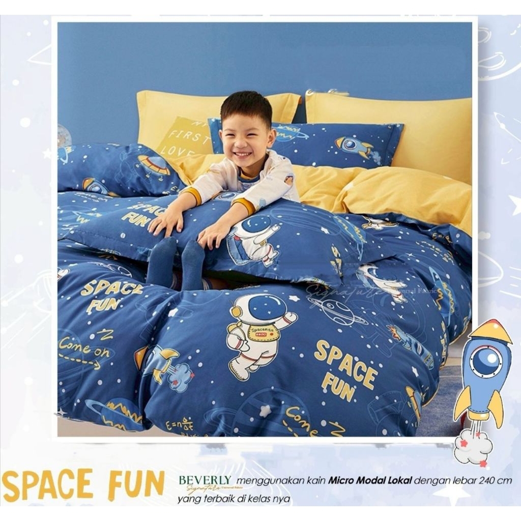 Bedcover set sprei motif ruang angkasa bedcover set 90x200 bedcover set 100x200 bedcover set 120x200