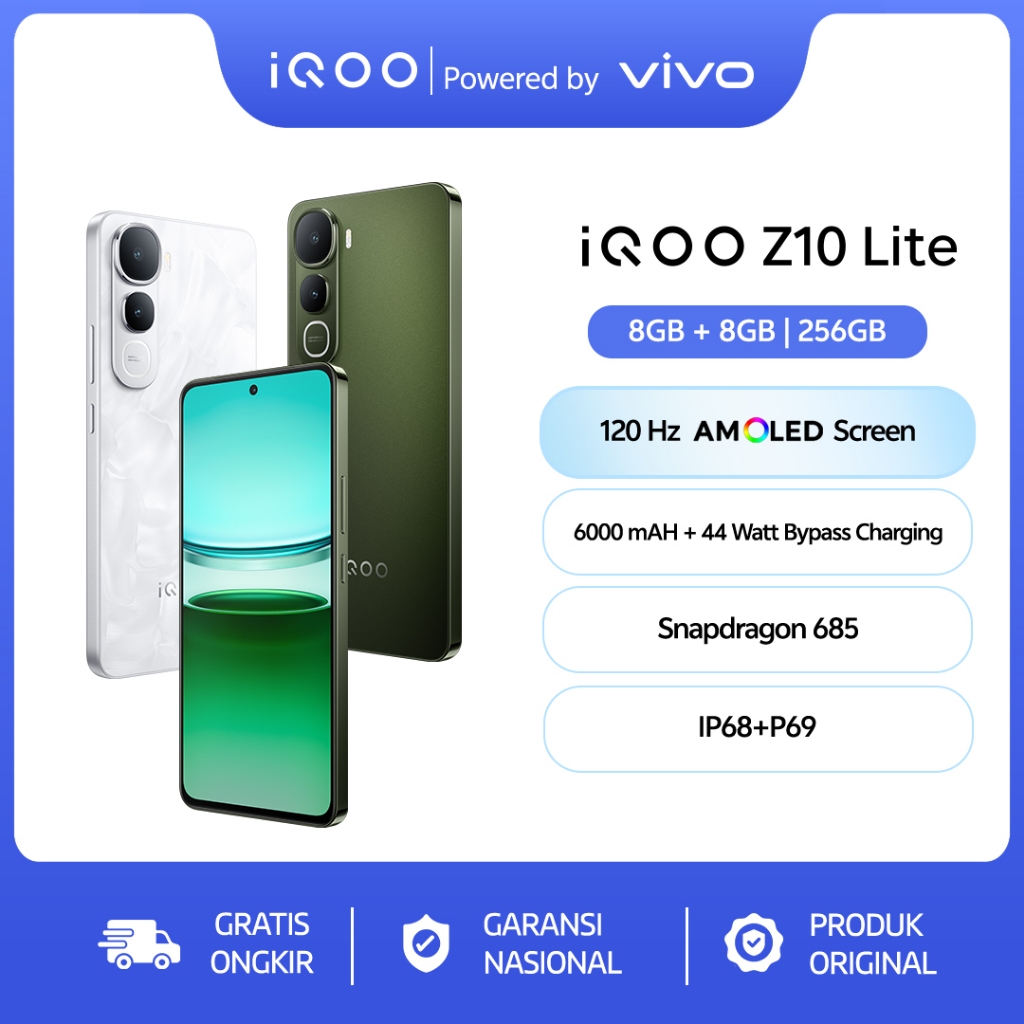 [Online Exclusive] vivo iQOO Z10 Lite , 120Hz FLAT AMOLED, 6000mAh 44W Bypass Charging, Snapdragon 6
