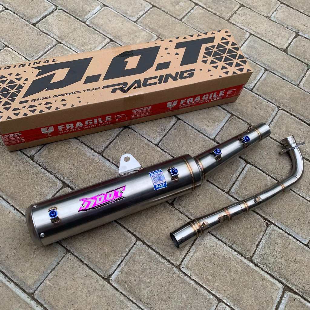 knalpot standar racing jupiter z burhan, vega r new, vega zr, rr original D.O.T racing stainlis