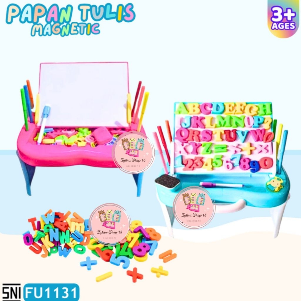 Mainan Papan Tulis Magnetic Drawing Board Meja Belajar Anak FU1131