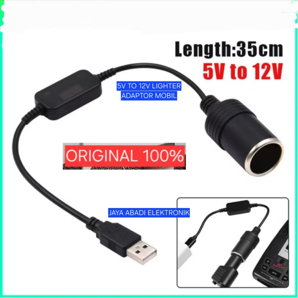 H40 Keluaran pemantik rokok: 12V, 8W ADAPTOR 5V TO 12V ORI 100% ADAPTER Pengharum Mobil Konverter da