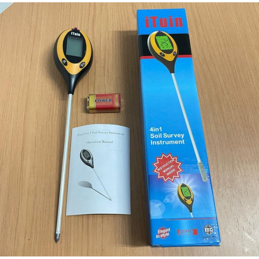 Soil Meter Tester 4 in 1 Merk Ituin ITuin Original