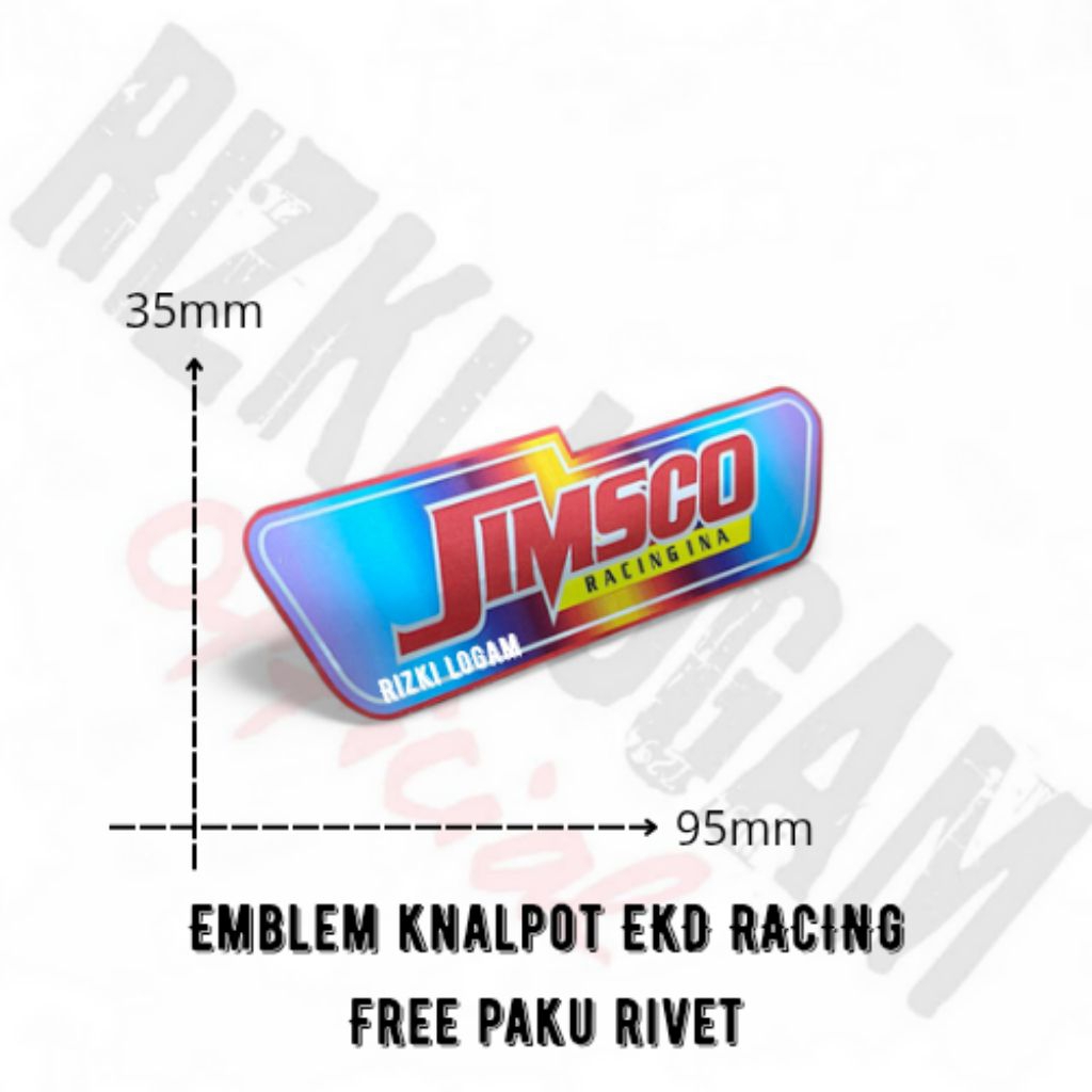 Emblem knalpot JIMSCO RACING Free paku rivet