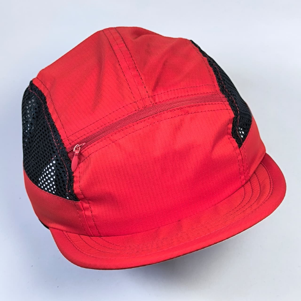 Topi Sport Outdoor Pria Wanita – Topi running Resleting Depan Warna Merah Stylish varian 4