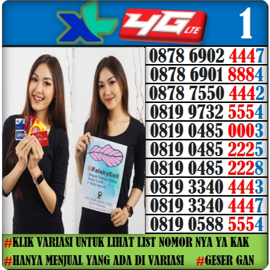 Nomor Cantik XL 888 xxx Double
