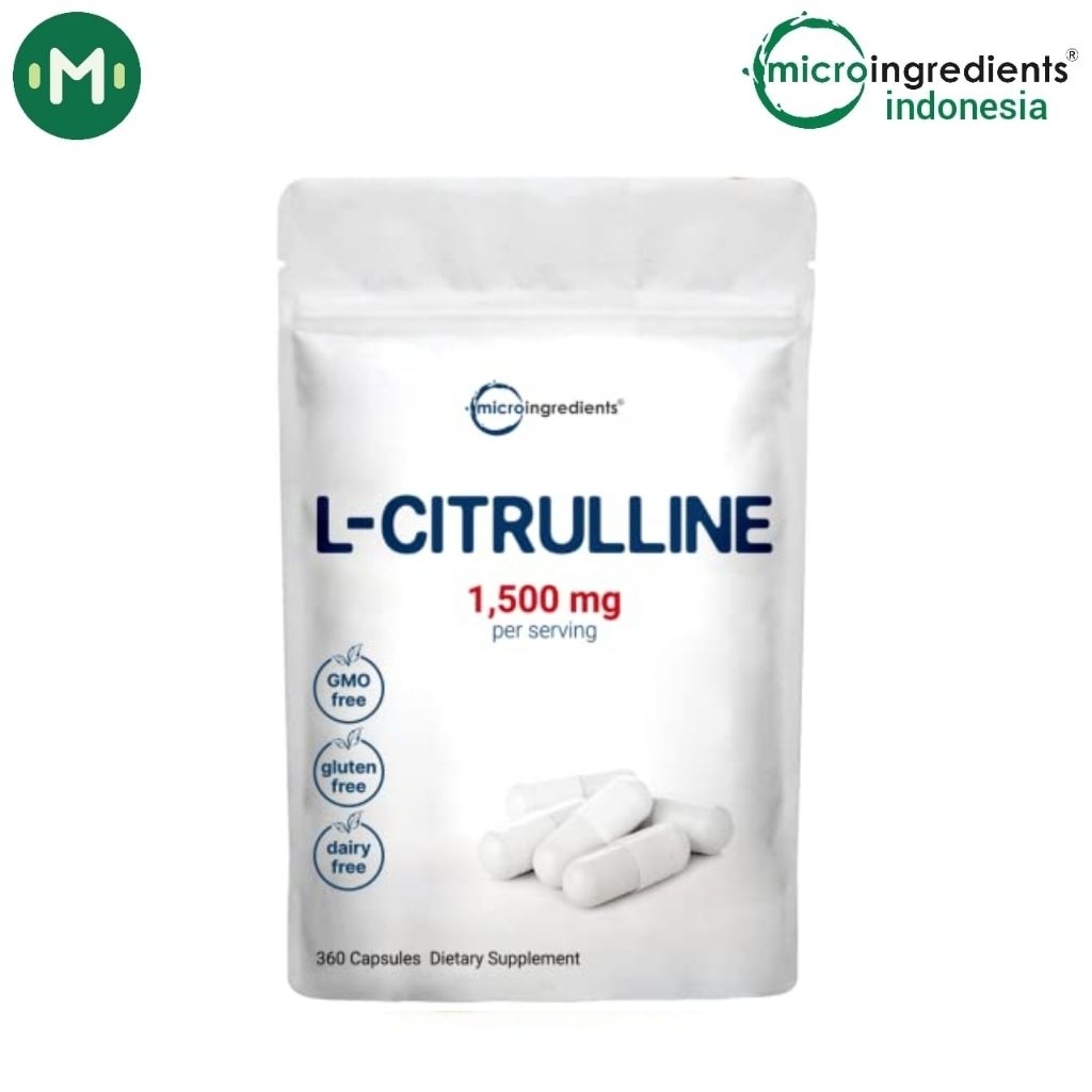 Microingredients L-Citrulline 1500mg isi 360 Kapsul Asli Usa
