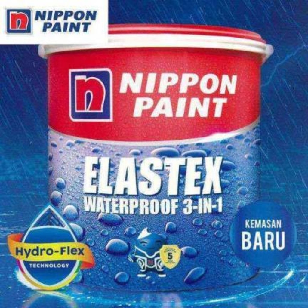 CAT TEMBOK NIPPON ELASTEX 1KG WATERPROF ANTI BOCOR SENG TALANG ASBES DAK BETON GALVANIS GENTENG