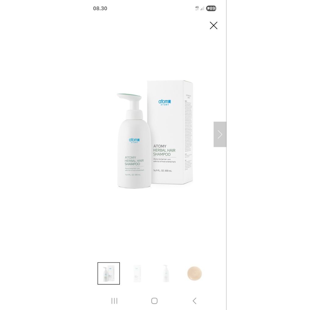 Ready stok atomy herbal hair shampo exp 2027 perawatan untuk rambut rontok