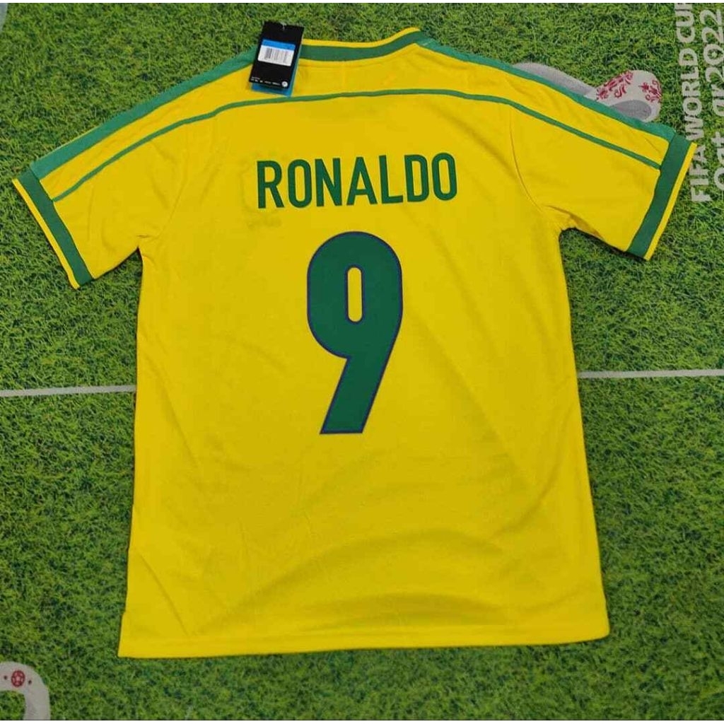 Retro Jersey Bola Negara Bbaziill Home 1998 GO