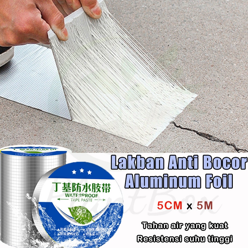 IS Lakban Anti Bocor Almininum Foil Tape Perekat Super Kuat / Alumunium Foil Tape Anti Bocor Butyl