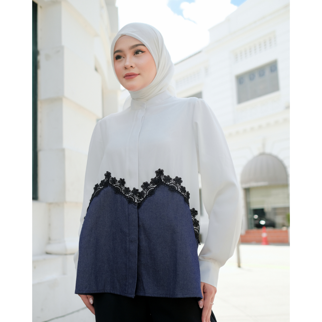 OMARA Shanaya Crest Shirt | Kemeja Wanita – Urban Poise