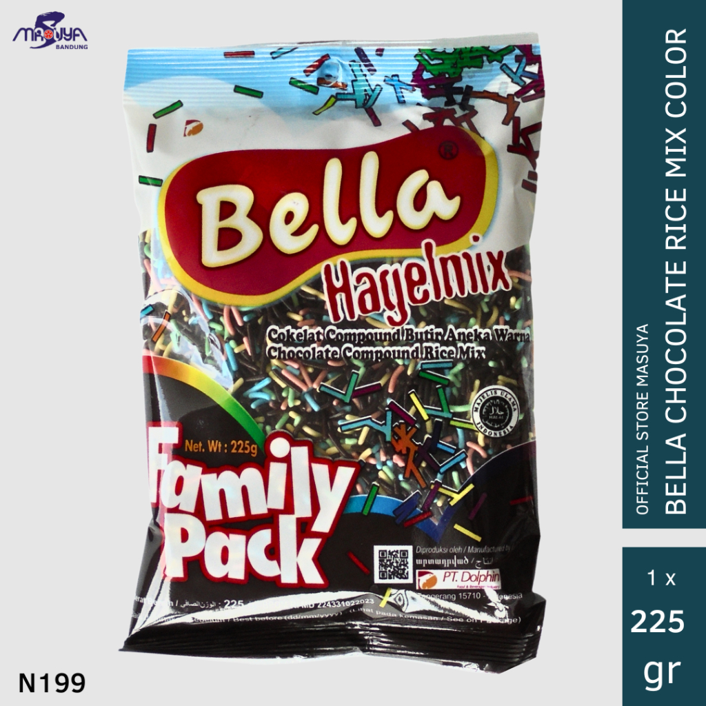 Bella Chocolate Meises Rice Mix Color Meises warna warni 225 gr
