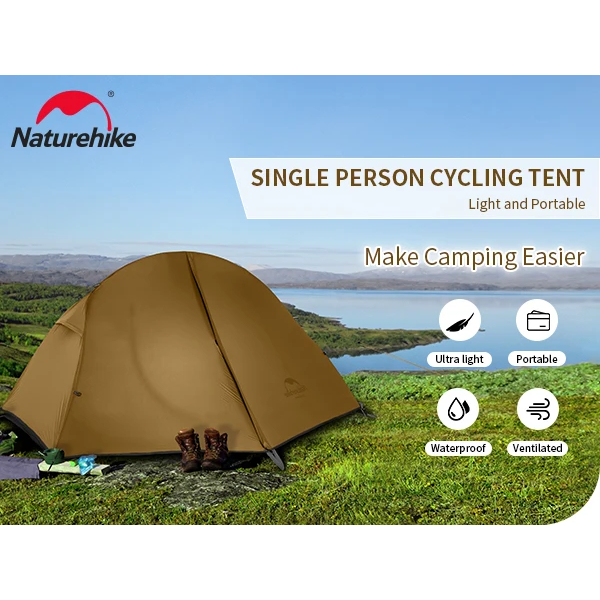 TENDA SPIDER 1P 20D CYCLING ULTRALIGHT TENT NATUREHIKE NH18A095-D