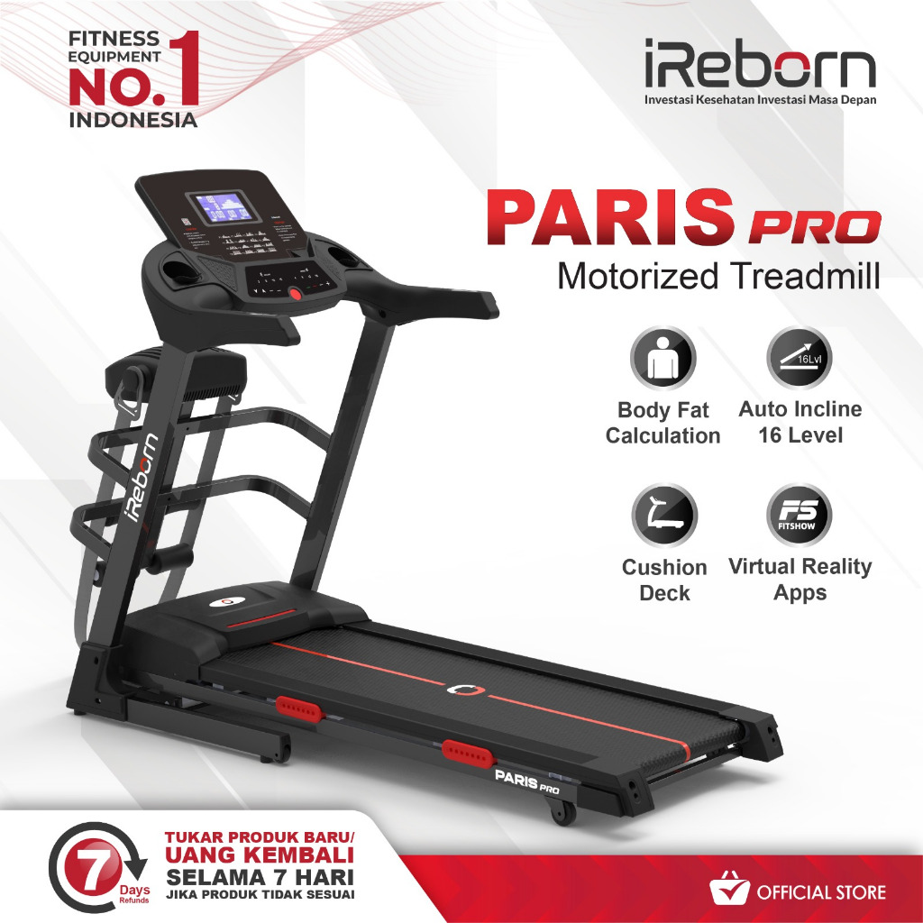 Alat Fitness Treadmill iReborn Paris (SURABAYA)