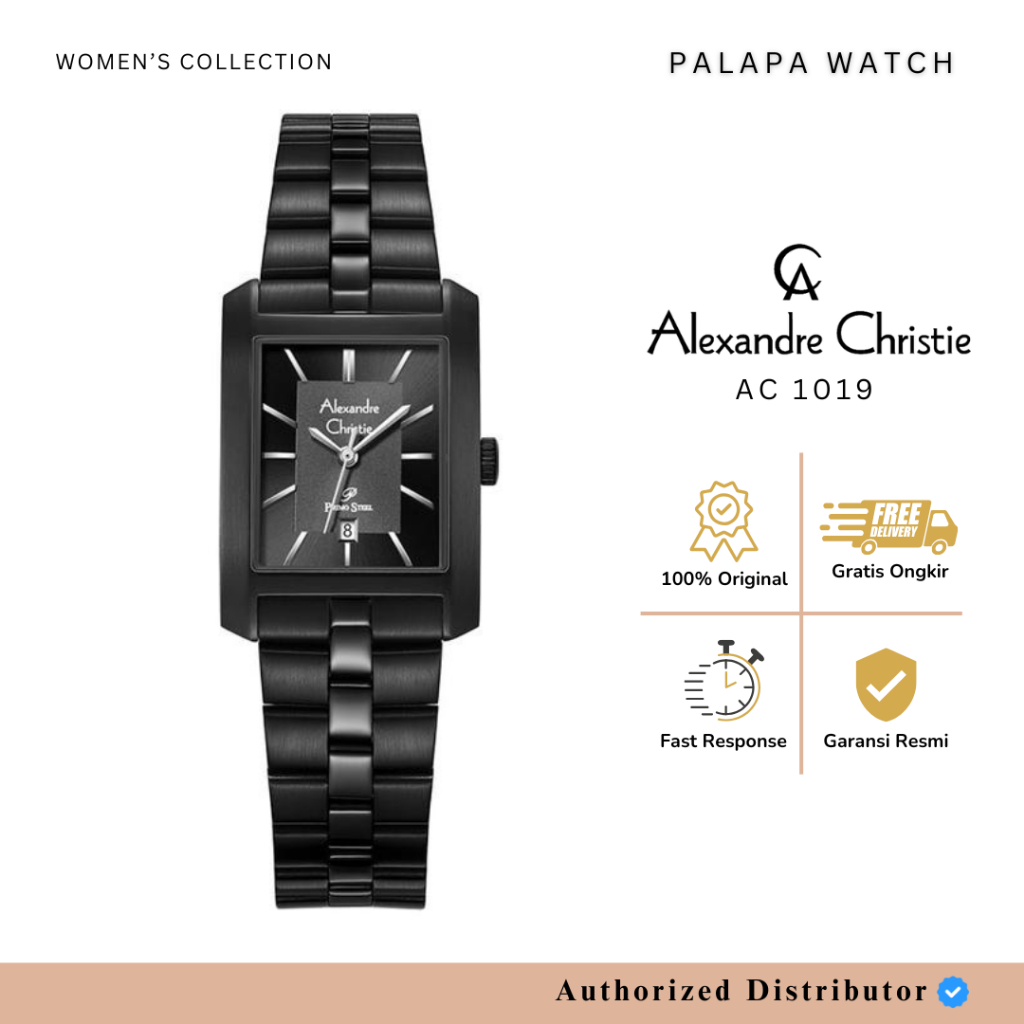 Jam Tangan Wanita Alexandre Christie AC 1019 / AC1019 Rantai Original Garansi Resmi 1 Tahun