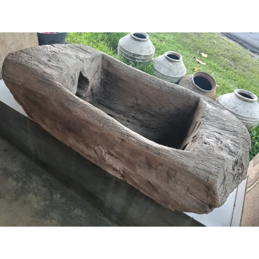 Lesung kayu jati erosi antik rustic kuno lawas