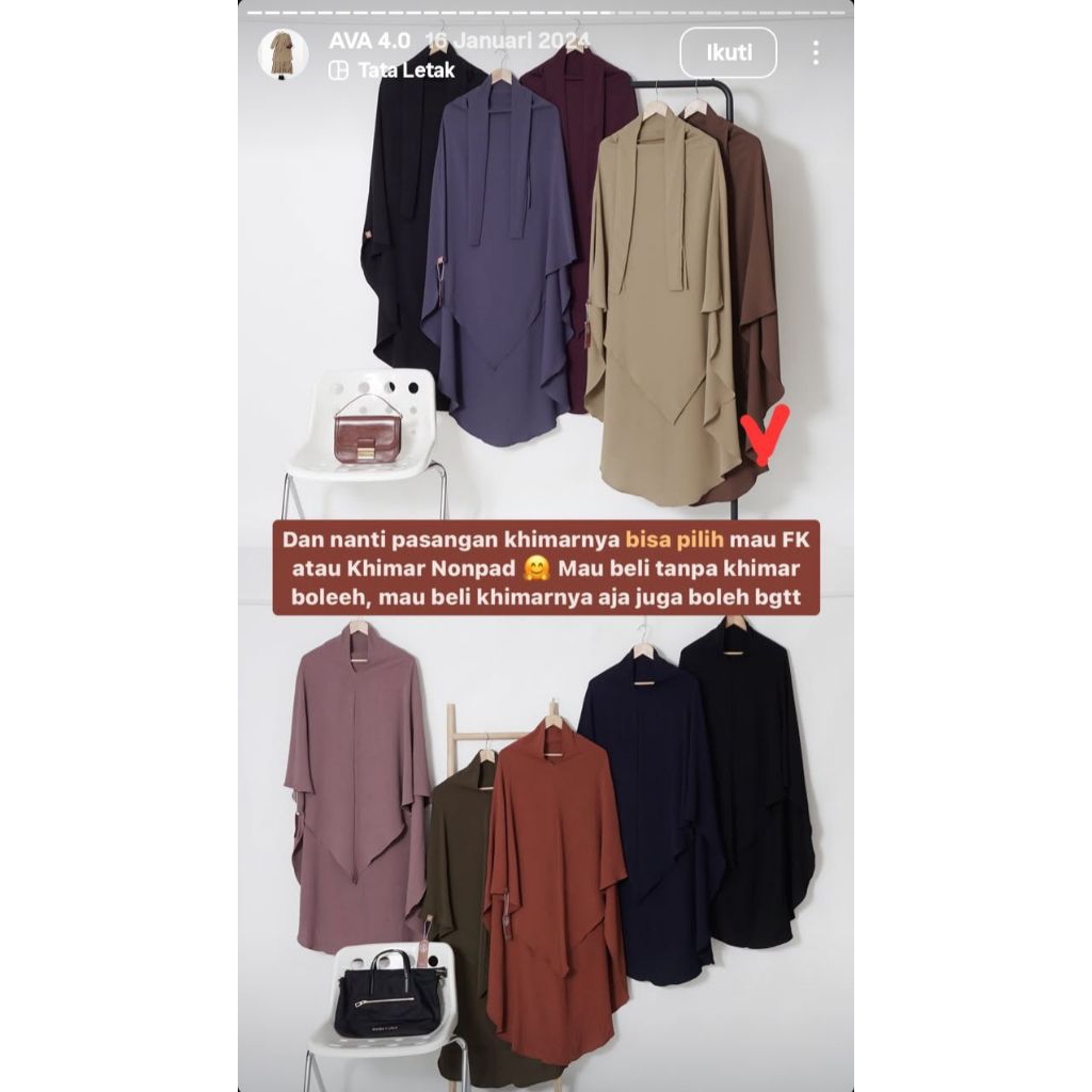 PRELOVED | FK crinkle bellezash | Ava tunik set rok crinkle by Bellezash