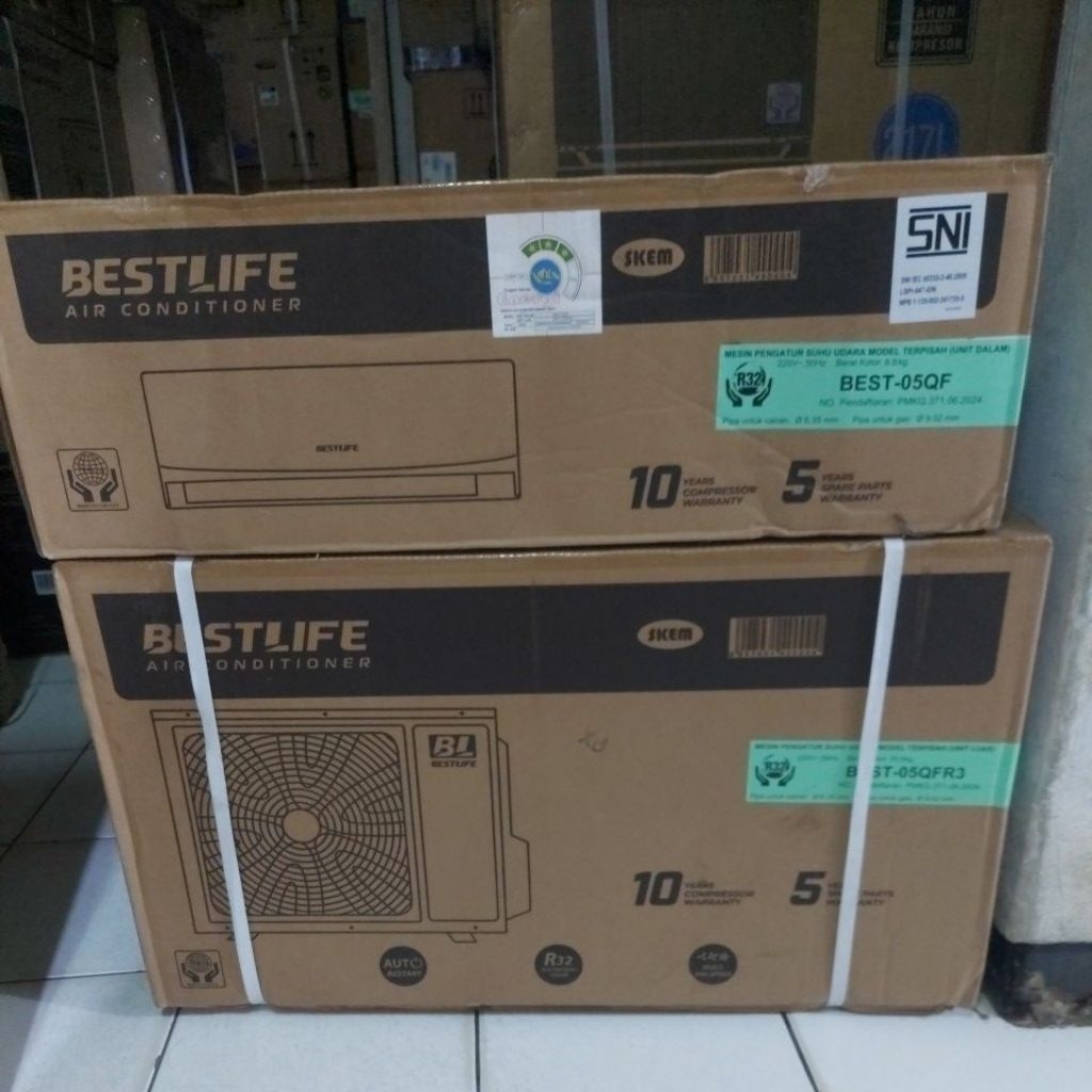 Ac BestLife 05QFR3 ½pk Ac 1/2pk Hemat Listrik Unit Only