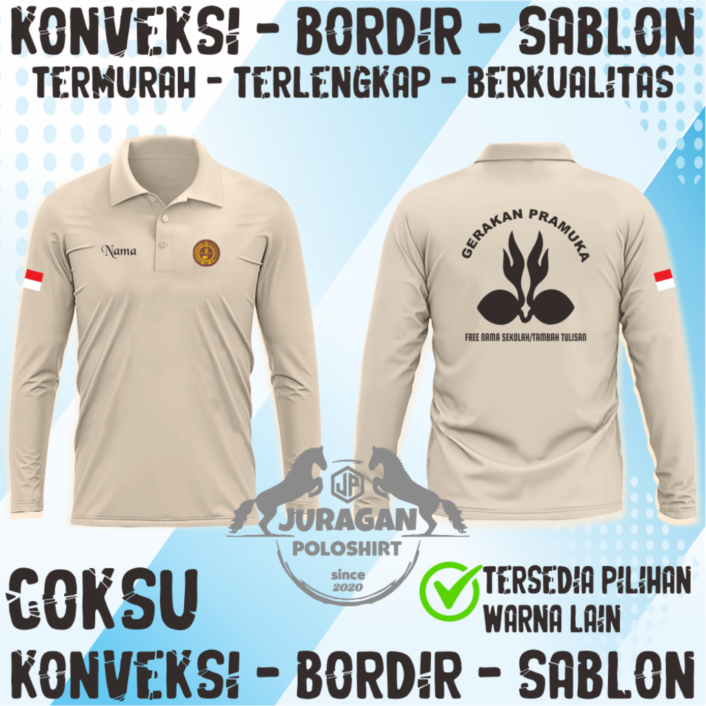 KAOS KERAH PRAMUKA - BAJU KERAH PRAMUKA - POLOSHIRT PRAMUKA - SERAGAM PRAMUKA