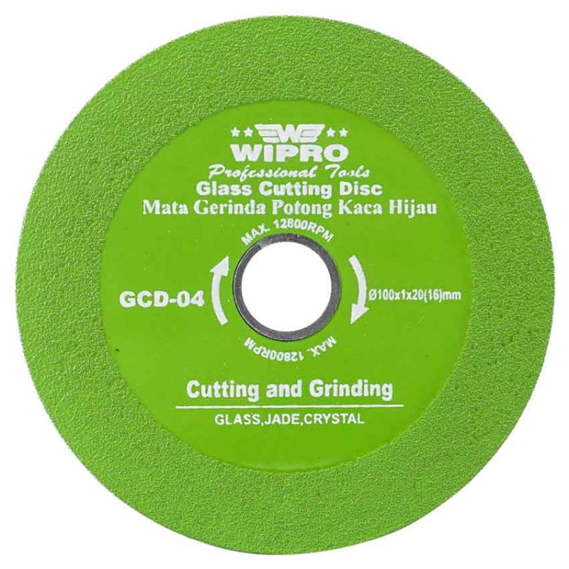 MATA GERINDA GURINDA PISAU POTONG KACA KERAMIK HIJAU 4" 4INCH WIPRO