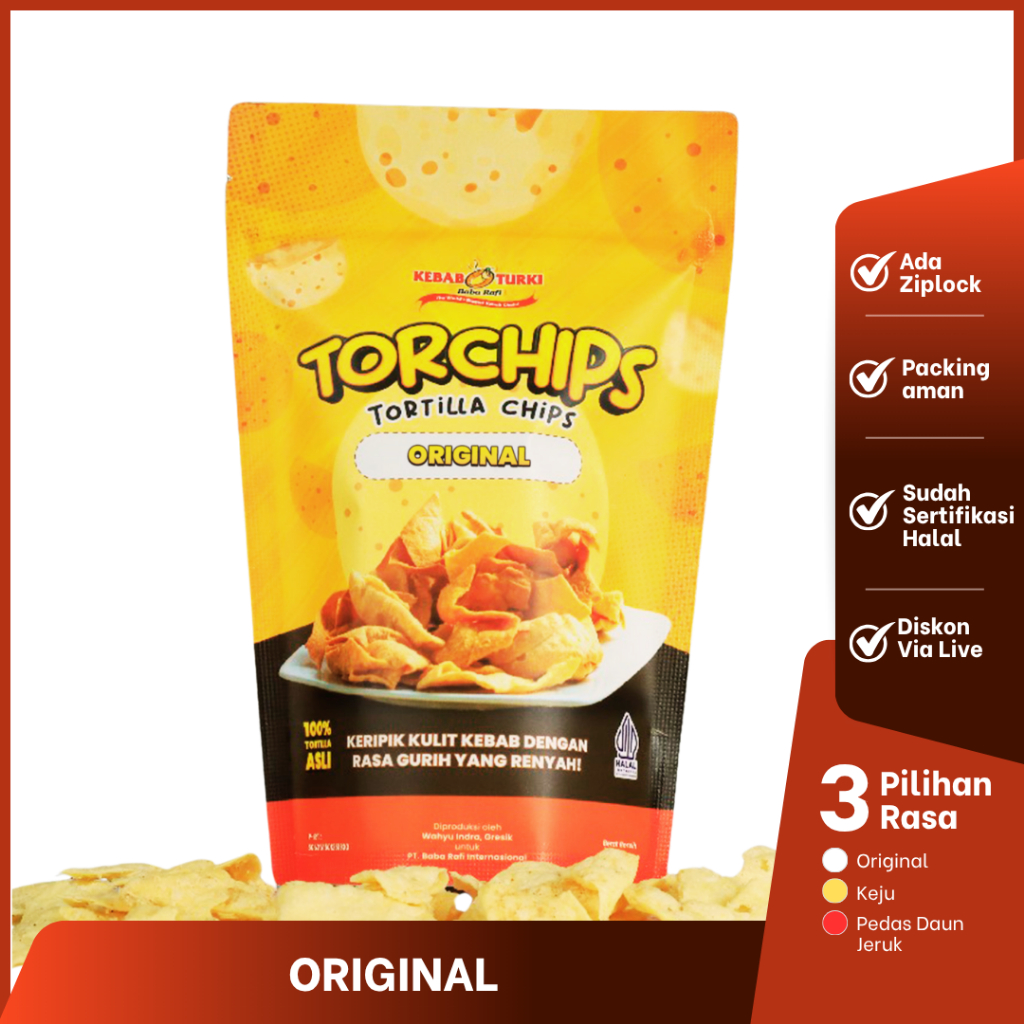 TORCHIPS - Keripik Tortila Kebab Rasa Original by Kebab Turki Baba Rafi