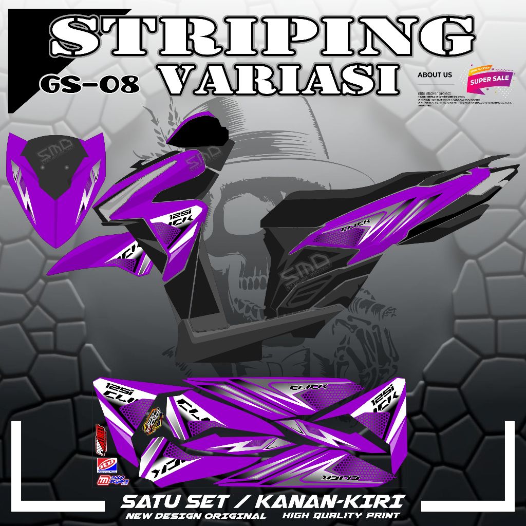 STRIPING VARIASI SIMPEL CUSTOM VARIO 125 LED OLD MURAH TERBARU