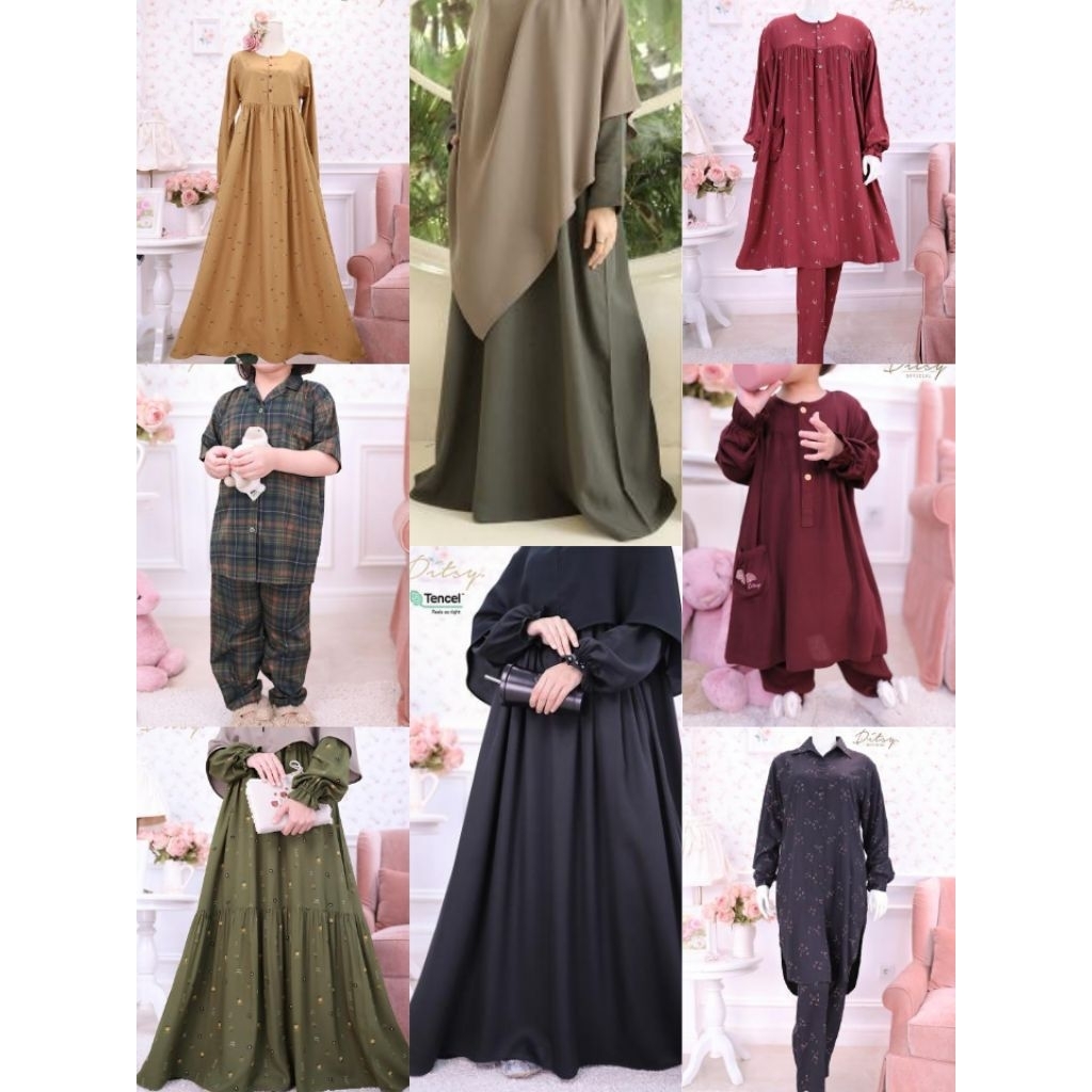 Ditsy official Little Crinkle pajamas tunik size 2 Nereyda mustard M viscose premium Anea seaweed M 