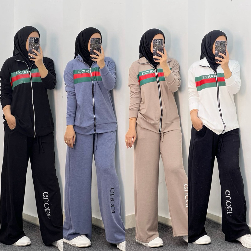 One Set Knit / Baju Set Celana Knit / COD