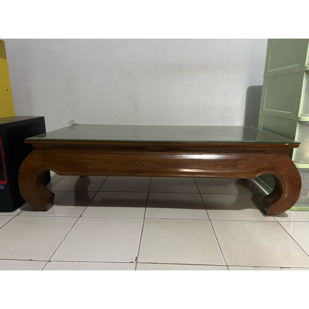 Meja kayu jati asli lesehan meja komputer meja belajar bekas preloved