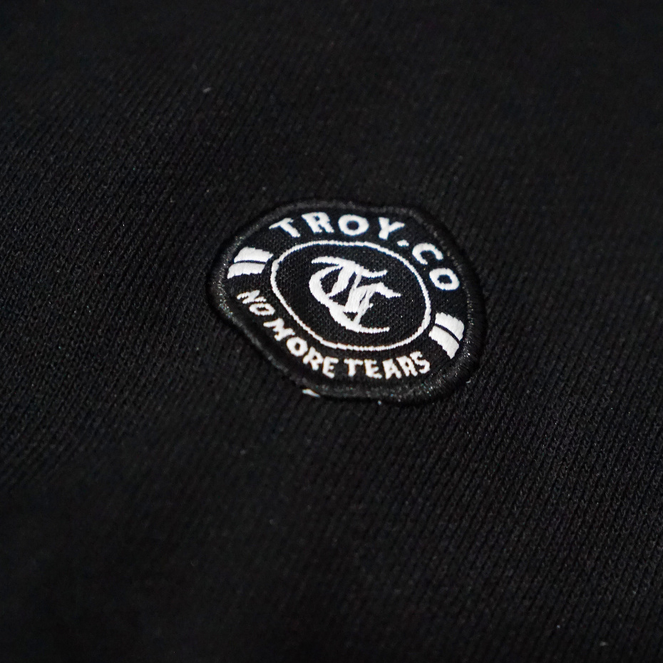 Troy Company Hoodie Boxy Raglan Black Obscure - Hoodie Boxy Hitam BRH 3361
