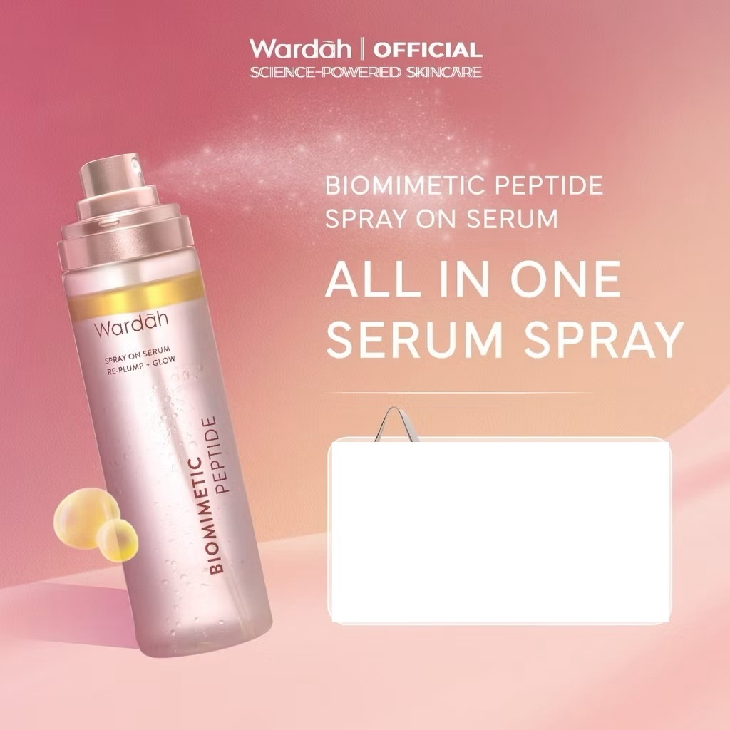 WARDAH Biomimetic Peptide Spray On Serum | Serum Wajah 105ml | Multifungsi Skincare Makeup Glowing