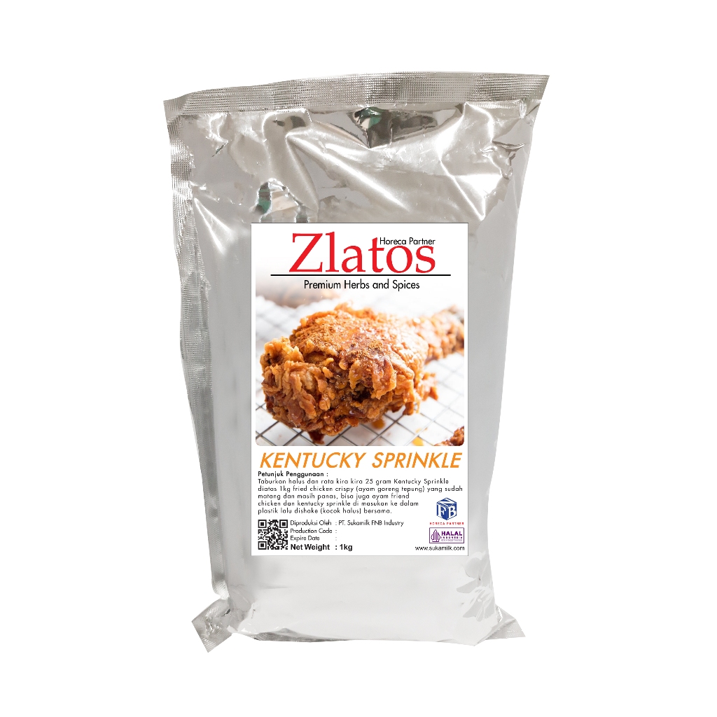 Kentucky Sprinkle for fried chicken (Penguat aroma kentucky untuk ayam goreng tepung) Zlatos 1kg
