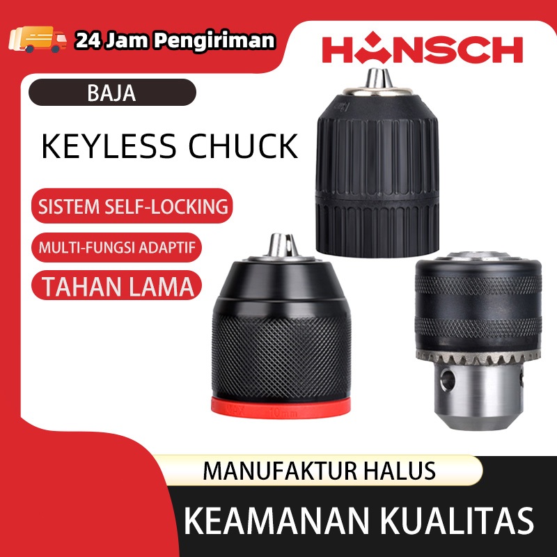 HANSCH Bor Drill Chuck Bor Cordless Chuck Bor   Listrik Chuck Bor Full Metal