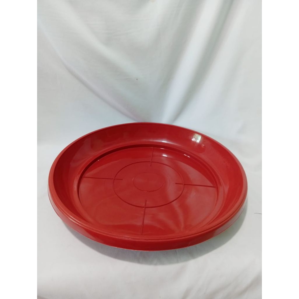 1 PCS TATAKAN BP 40 MERAH/TATAKAN POT PLASTIK UKURAN JUMBO BULAT/TATAKAN POT 40 MURAH MERIAH
