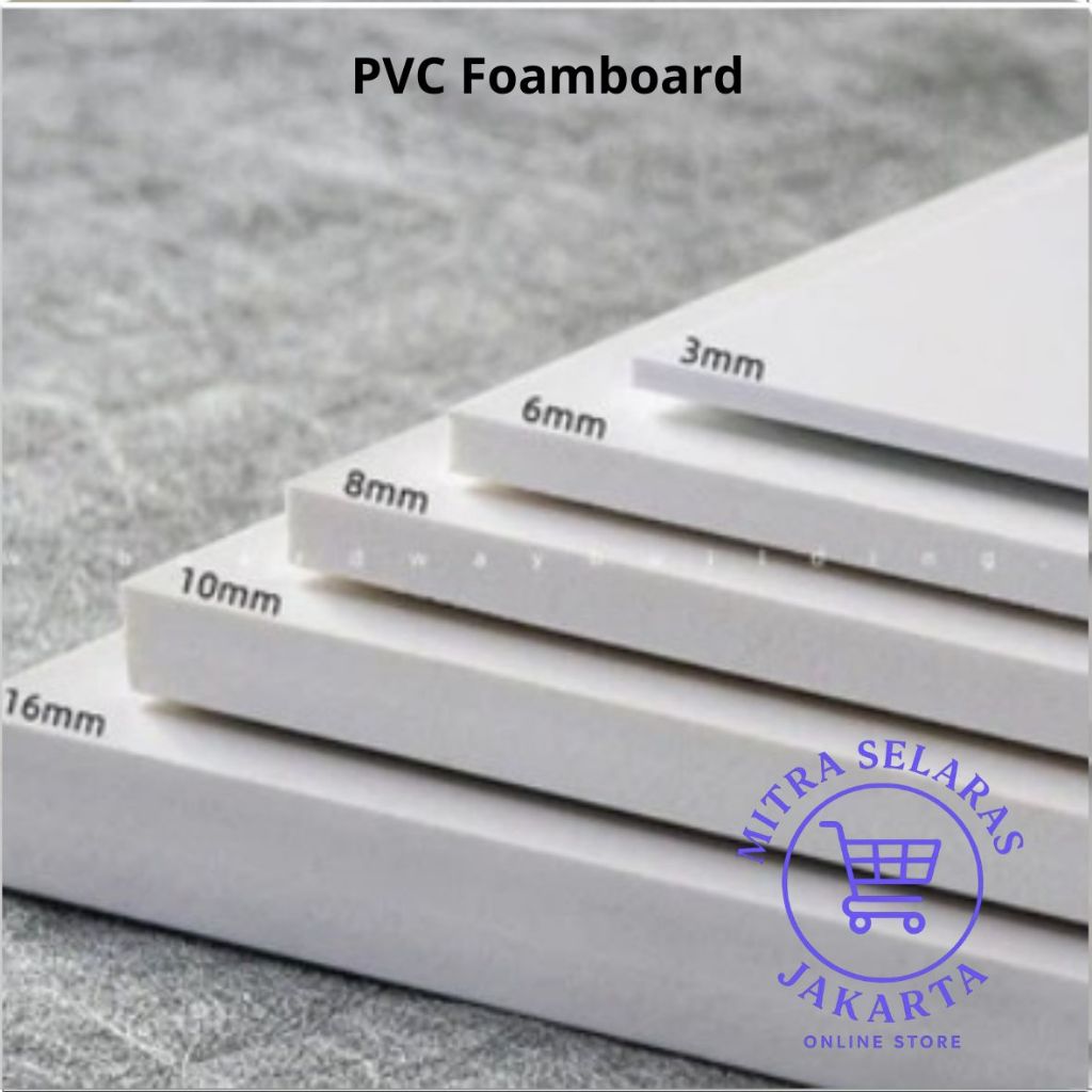 PVC Foamboard Lembaran Tebal 20mm, Ukuran 122 cm (P) x 244 cm (L)