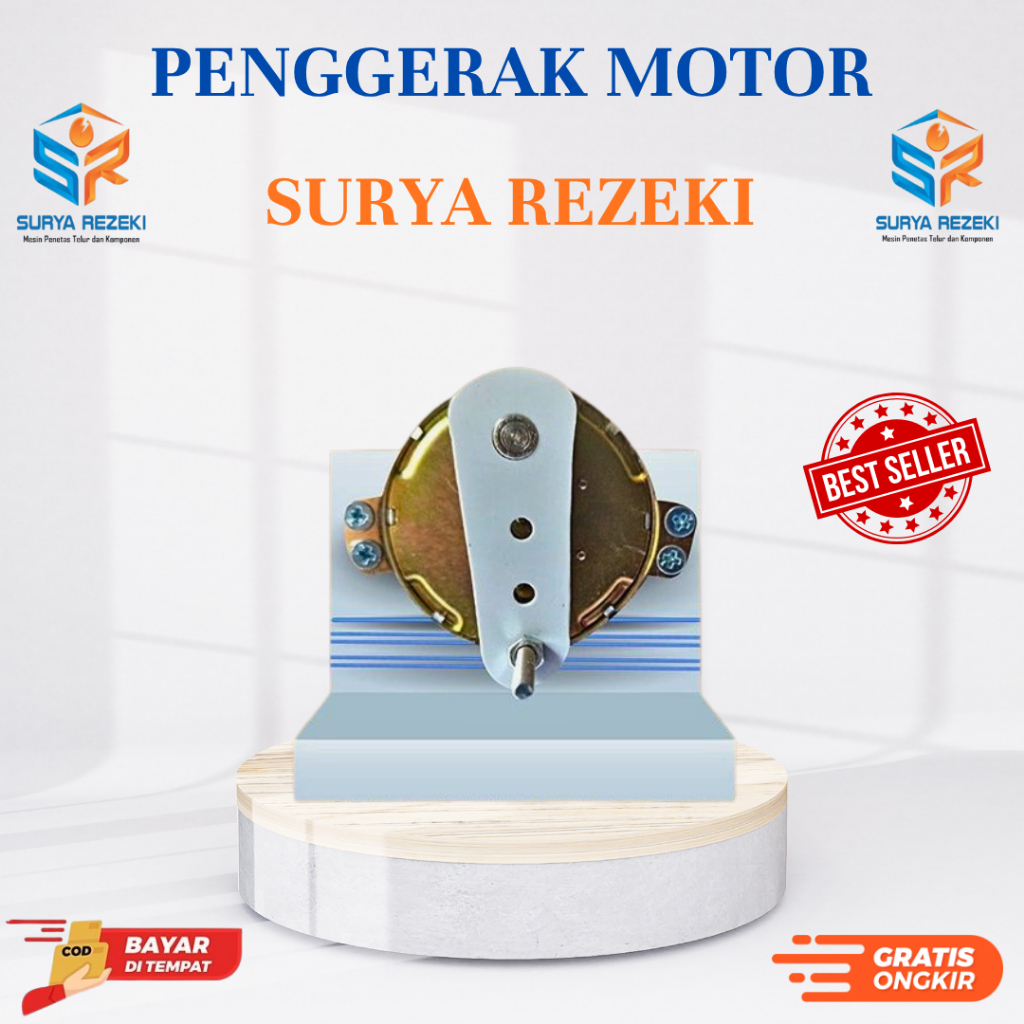 Motor Dinamo Pemutar Rak Geser penetas telur rak geser