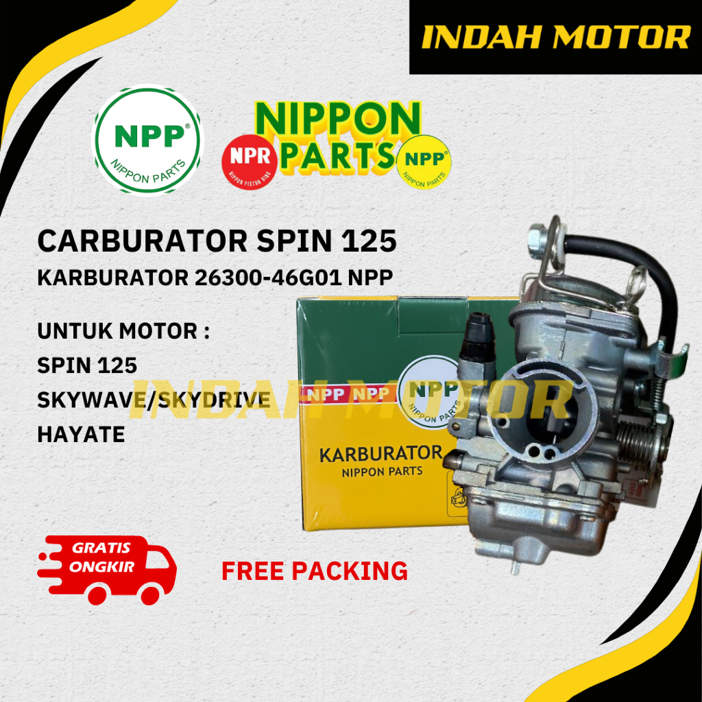 Carburator | Karburator SUZUKI SPIN 125 26300-46G01 NPP | SKYWAVE | SKYDRIVE | HAYATE | Karbu Motor 