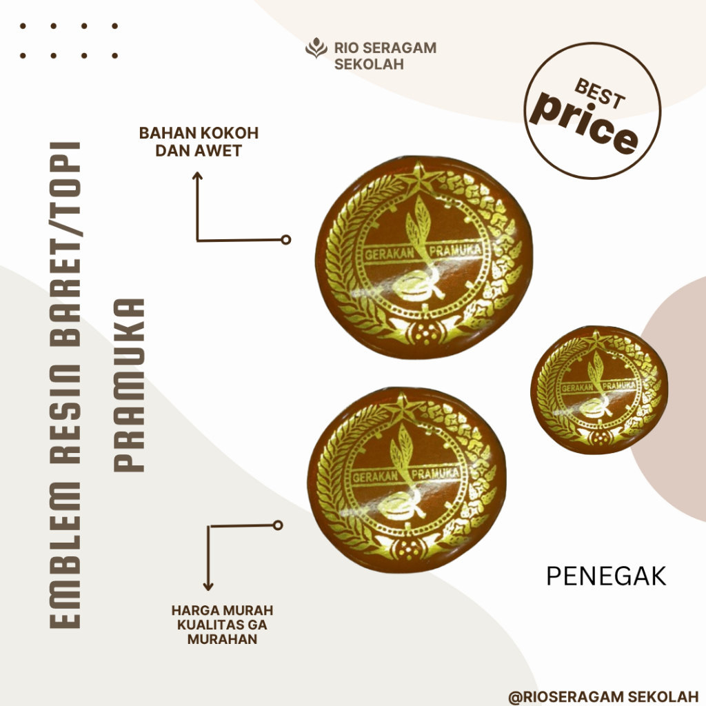 EMBLEM TOPI PENEGAK RESIN/ PIN TOPI PRAMUKA/ EMBLEM TOPI CEWE/ PIN TOPI PRAMUKA PUTRA PUTRI/ EMBLEM 