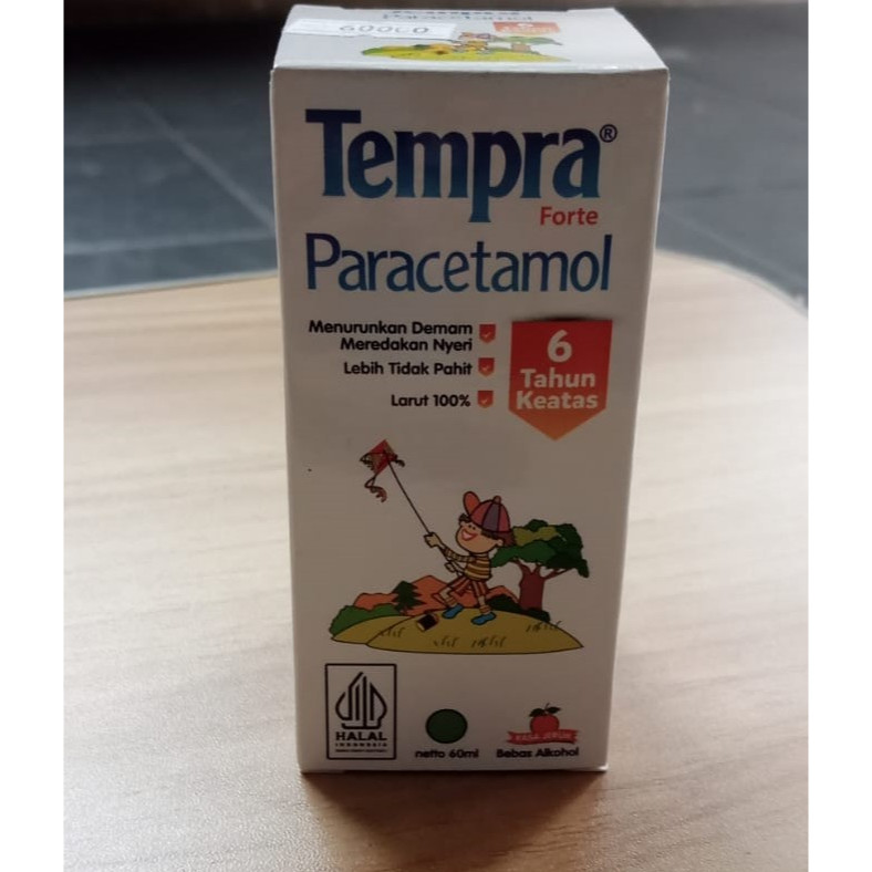 Tempra Forte 60ml Sirup Jeruk Paracetamol 250mg Meredakan Sakit Kepala Gigi Otot Nyeri Demam Exp 4/2