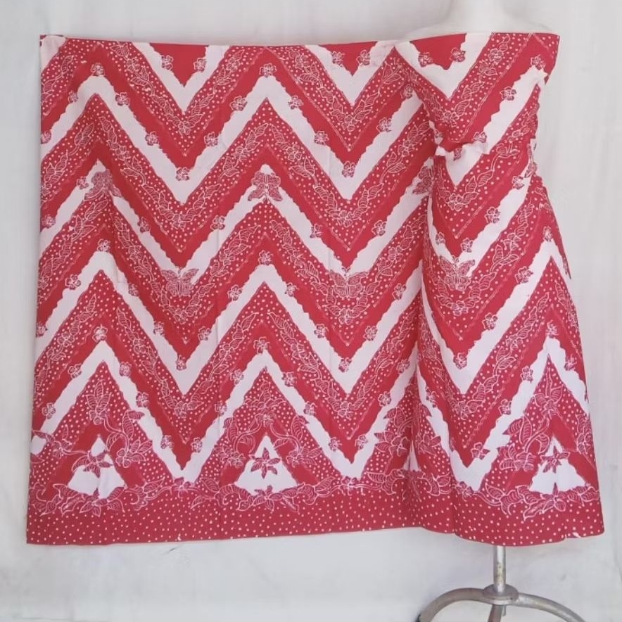 KAIN BATIK TULIS MADURA MERAH PUTIH