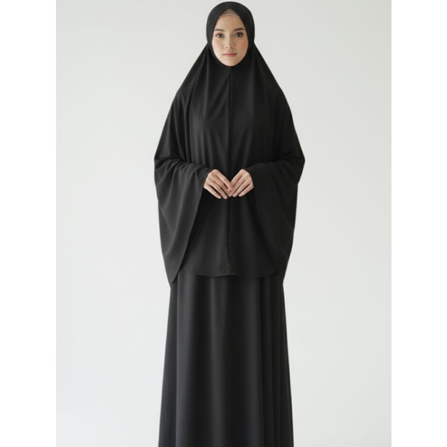 Gamis  Jasmine Princess Dewasa Lengkap Dengan Bergo