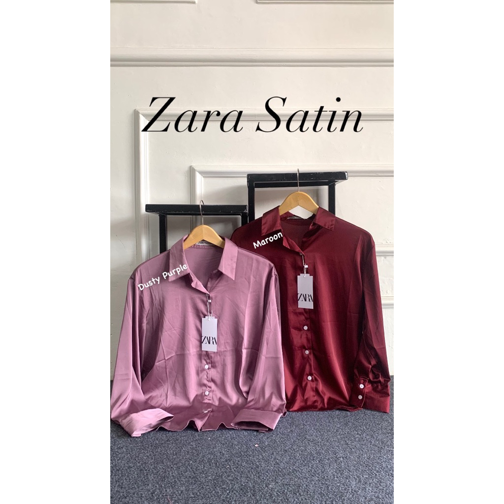 Kemeja Zara Satin