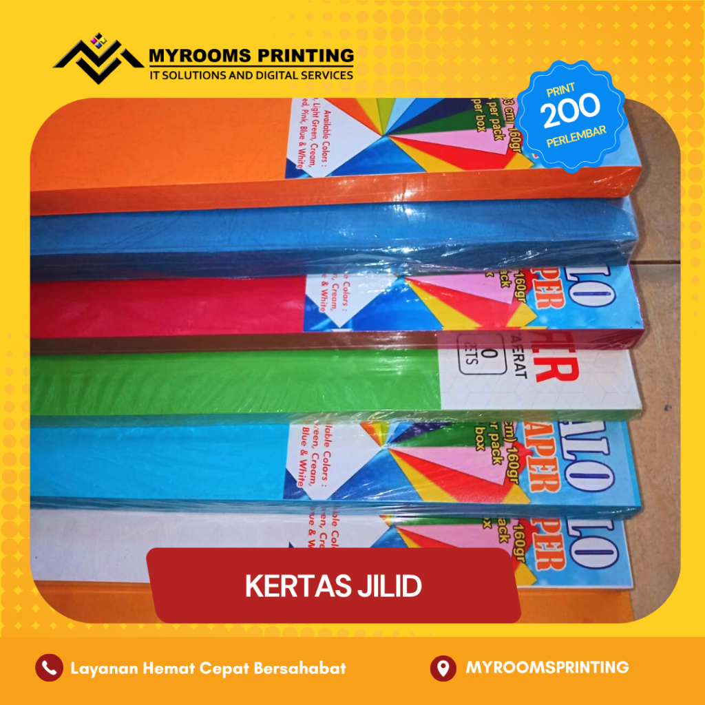 Kertas Jilid Buffalo F4 / Kertas Jeruk Warna Polos 160gr