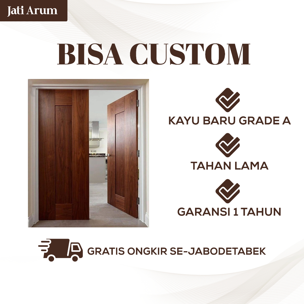 Kusen Pintu Double Tarung Kayu Kamper Samarinda Oven Ukuran Standard BISA CUSTOM