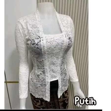 (BISA COD) kebaya Bali semi Prancis lengan panjang tanpa kancing kebaya sofia/kebaya moderen atasan 