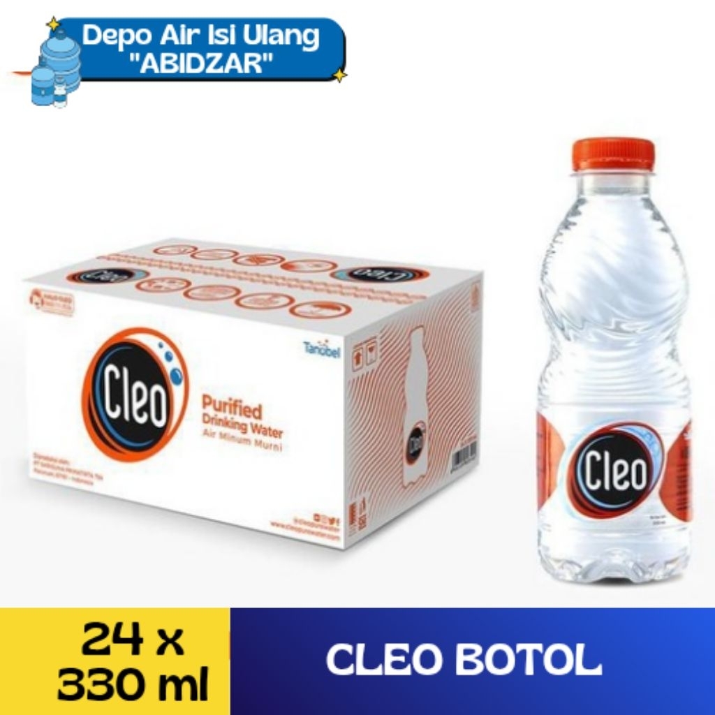 CLEO BOTOL 330ML ( 1 DUS ISI 24 BOTOL ) AIR MINUM CLEO / CLEO AIR MINERAL 330ML