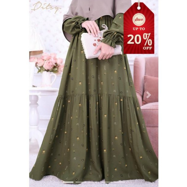 DITSY NIGHTGOWN REJECT SALE , TERBARU DITSY NIGHTGOWN , DITSY REJECT, DITSY MOSLEM , DITSY DRESS